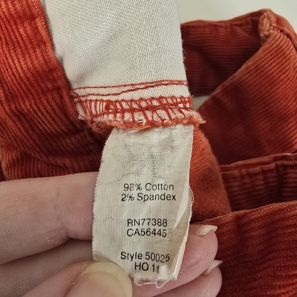 J. Crew Favortie Fit Corduroy Boot Cut Pants Orange Pumpkin Spice Size 26S - Picture 9 of 12